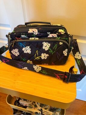 Lug Floral Brights Navy Trolley Crossbody Bag NWOT